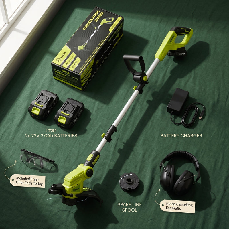 Cordless Trimmer + 2 Batteries + Ear Muffs + More — All for $34.99